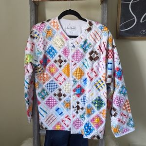 Vintage Patchwork Ribbon Top Jacket - sz M
